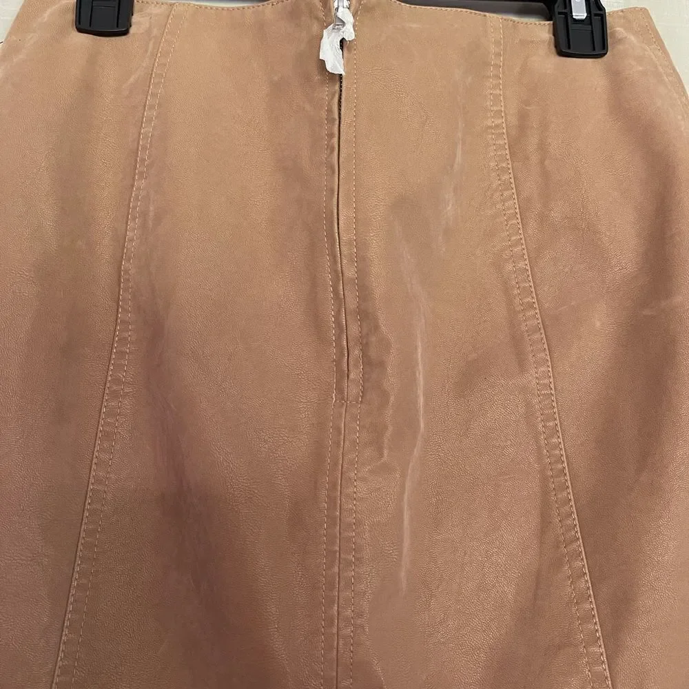 NWT Free People modern‎ femme suede tan skirt, 10